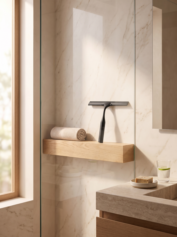 Luxury Shower Squeegee, One Tool, Every Surface
