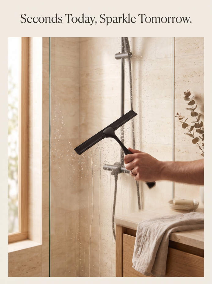 Luxury Shower Squeegee, Seconds Today, Sparkle Tomorrow
