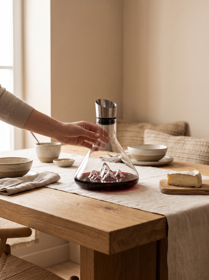 Crystal Wine Decanter with Aerator, A Centerpiece for the Table