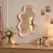 Nimbus Cloud-Shaped Wall Mirror - Pink B