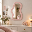 Nimbus Cloud-Shaped Wall Mirror - Pink A