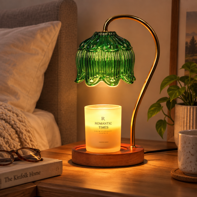 Iris Petal Glass Candle Warmer Lamp - C