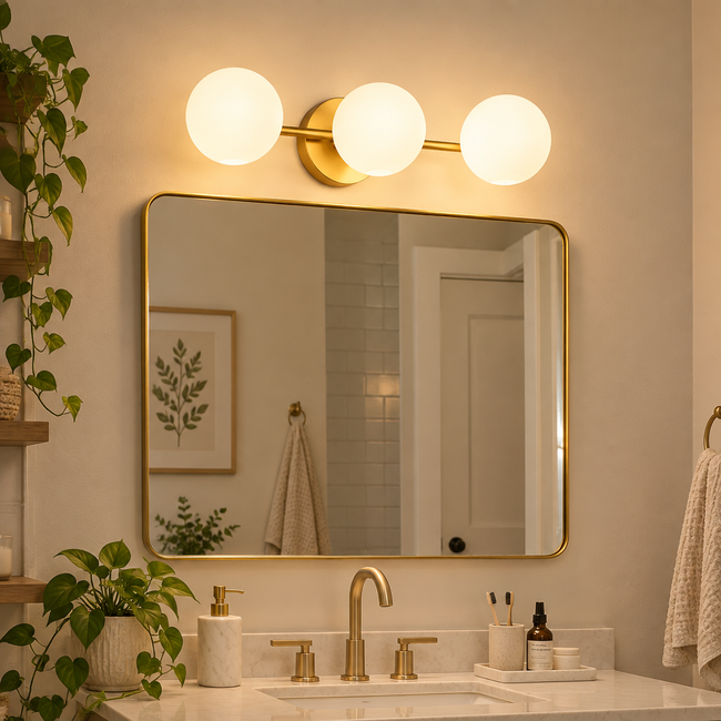 Alva Three-Globe Wall Light - Gold