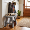 Grey Solid Pine Display Stool