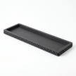 Black Flat Beaded Wooden Tray on white background