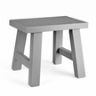 Grey Solid Pine Display Stool on white background