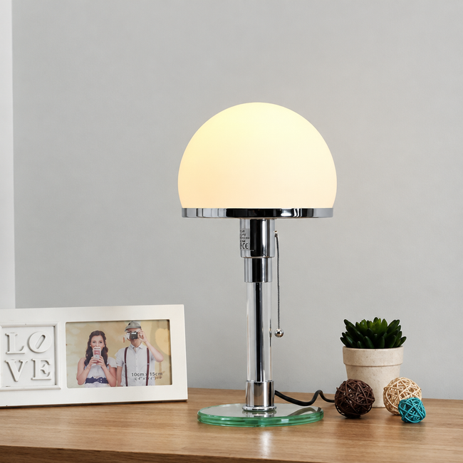 Ansel Bauhaus Frosted Glass Table Lamp