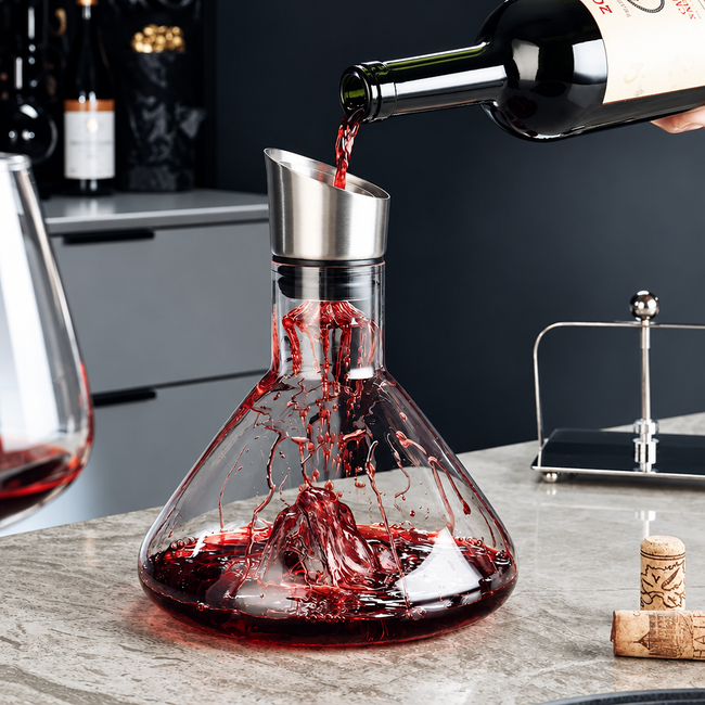 Brio Crystal Wine Decanter with Aerator
