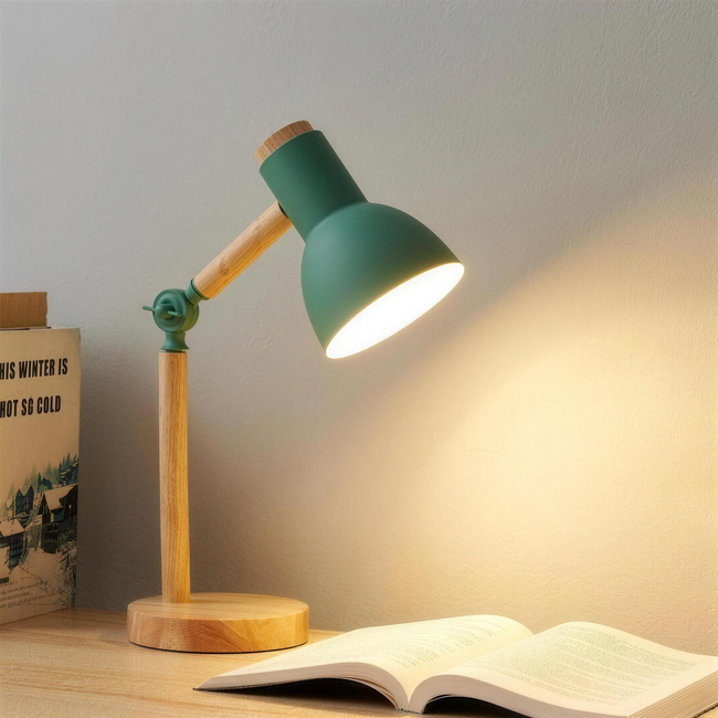 Birk Adjustable Wooden Desk Lamp product photo