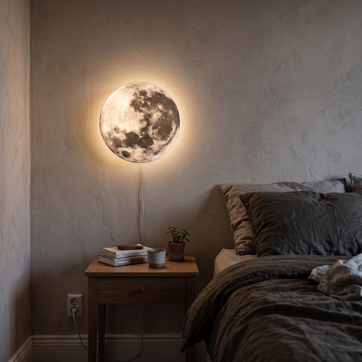 Full Moon LED Wall Lamp shown in a home interior