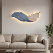 Feather LED Wall Art Lamp shown in a home interior