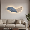 Feather LED Wall Art Lamp shown in a home interior
