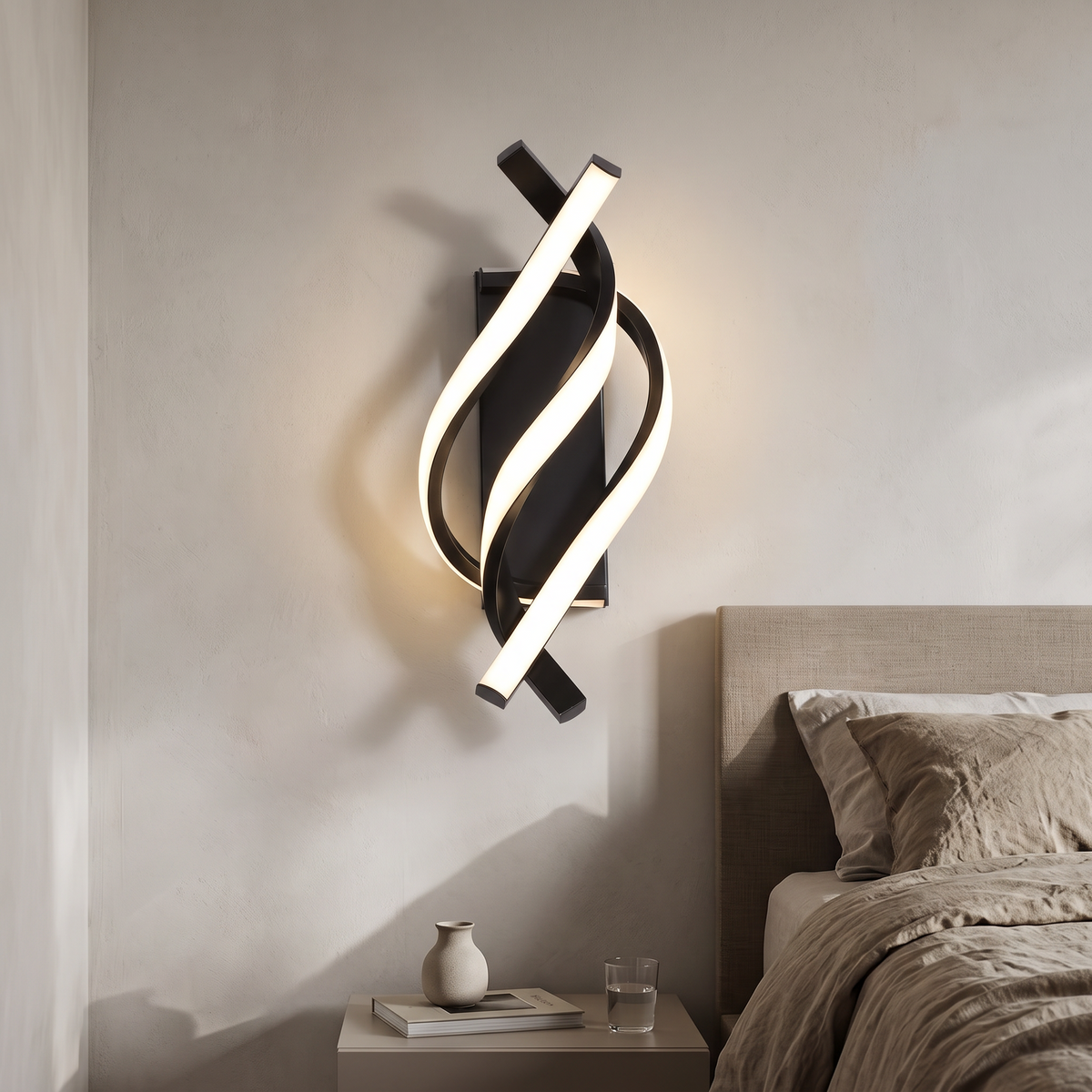 Spiral LED Wall Sconce shown in a home interior
