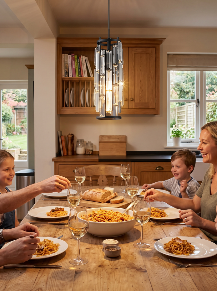 Mini Crystal Pendant Light Sparkle Above the Table