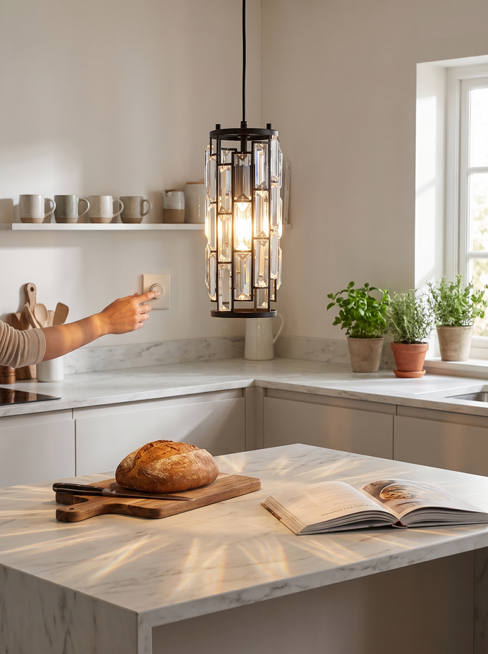 Mini Crystal Pendant Light One Accent or a Full Row