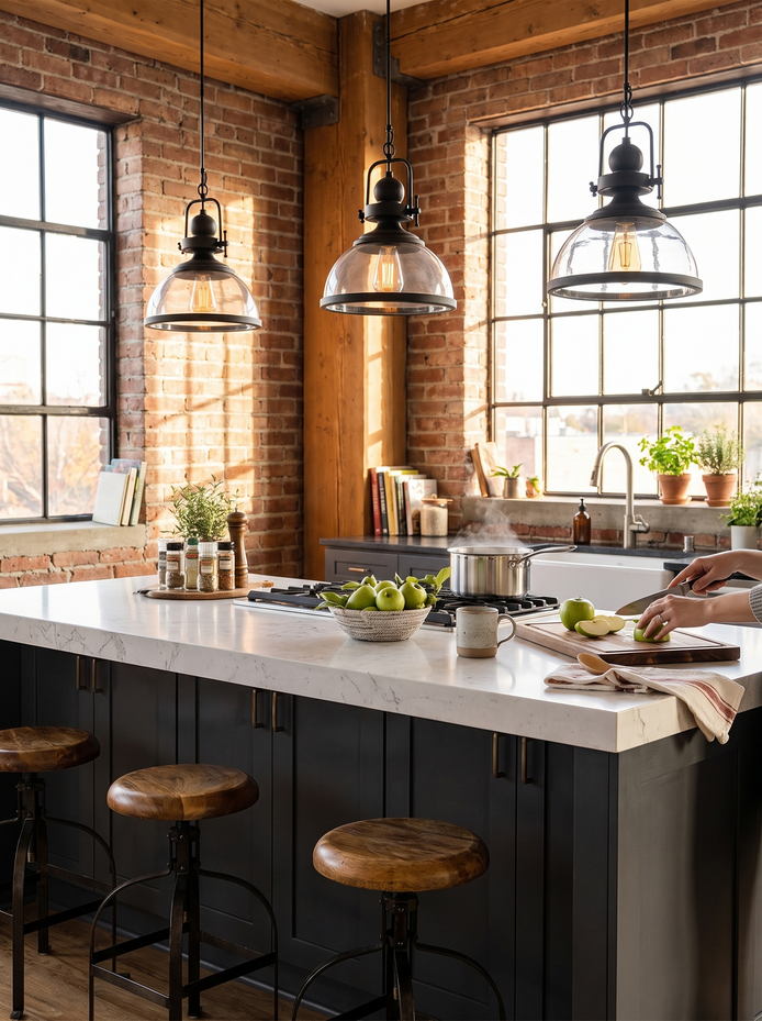 Clear Glass Bowl Pendant Light Industrial Edge, Refined Glow