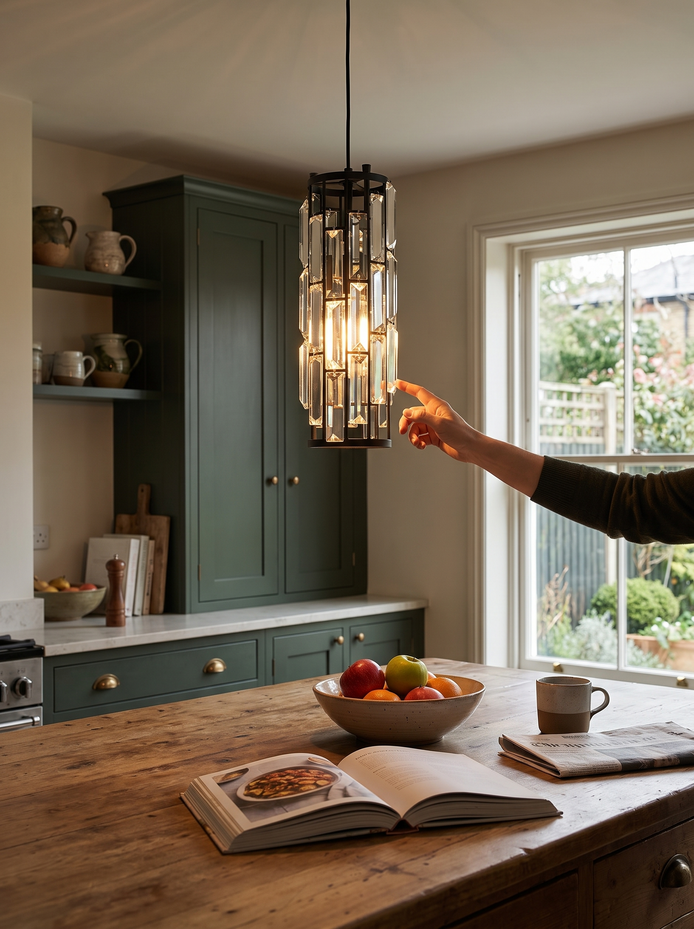 Mini Crystal Pendant Light Pick Your Finish