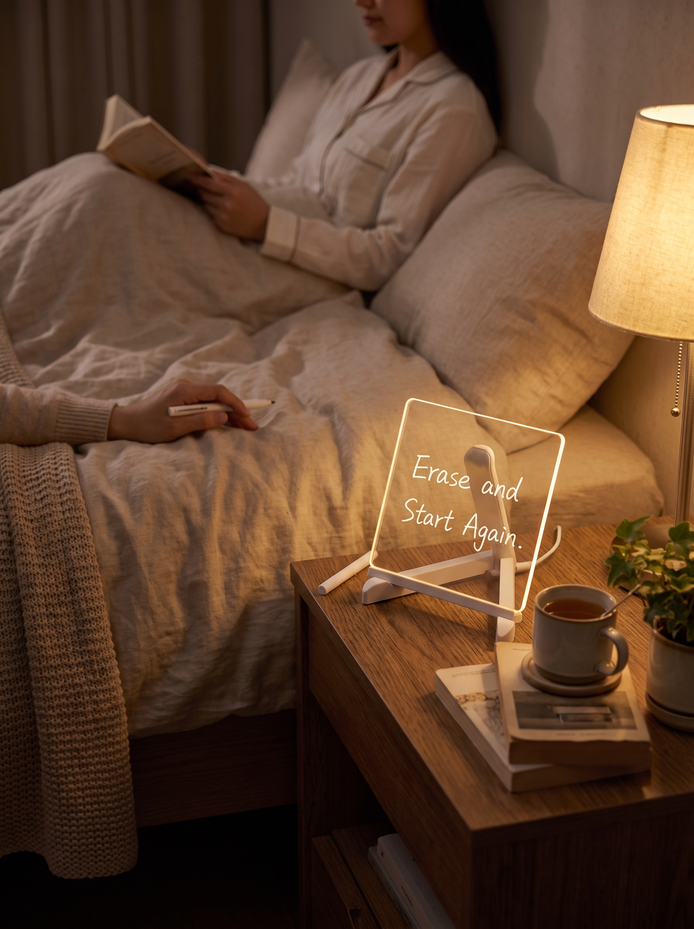 LED Acrylic Message Board Lamp Erase and Start Again