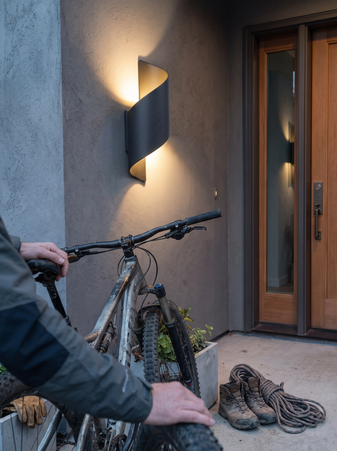 Spiral Outdoor LED Wall Light Built for the Outdoors