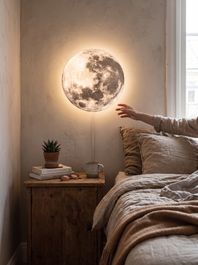 Full Moon LED Wall Lamp A Moon on Your Wall