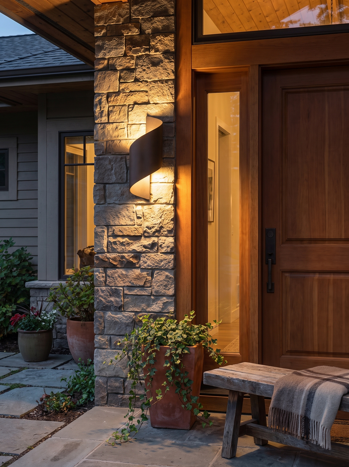 Spiral Outdoor LED Wall Light Finish to Match Your Exterior