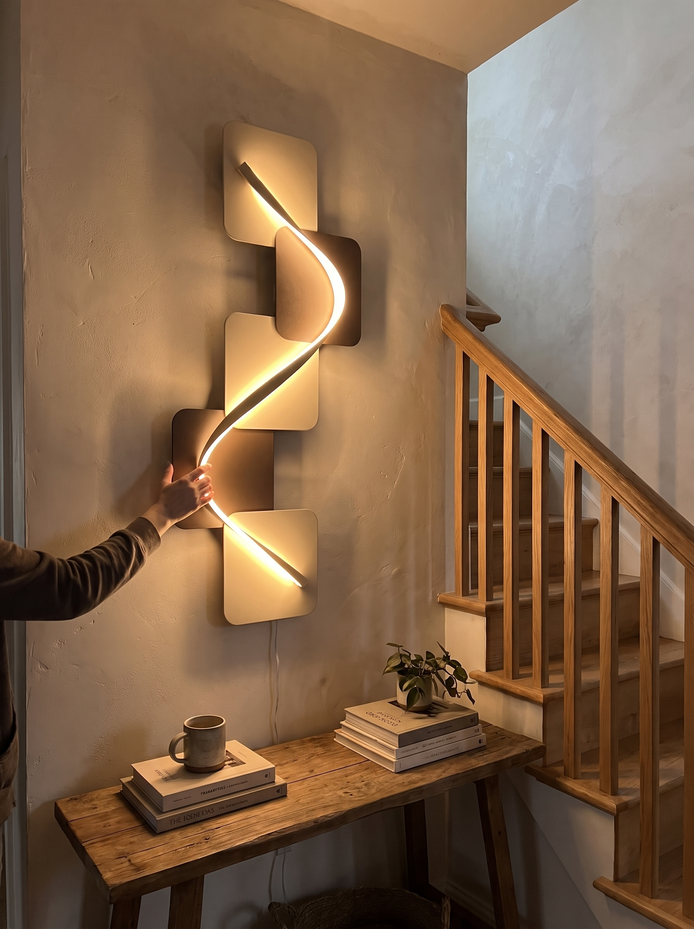 Wave Pattern LED Wall Art Light Mood Lighting, Not Glare