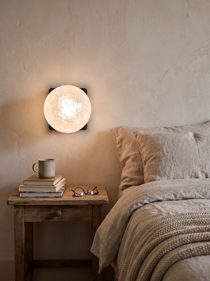 Art Glass Wall Sconce Cozy Light, No Harsh Glare