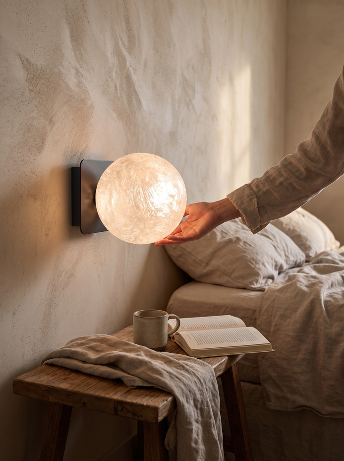 Art Glass Wall Sconce From Bedside to Stairwell