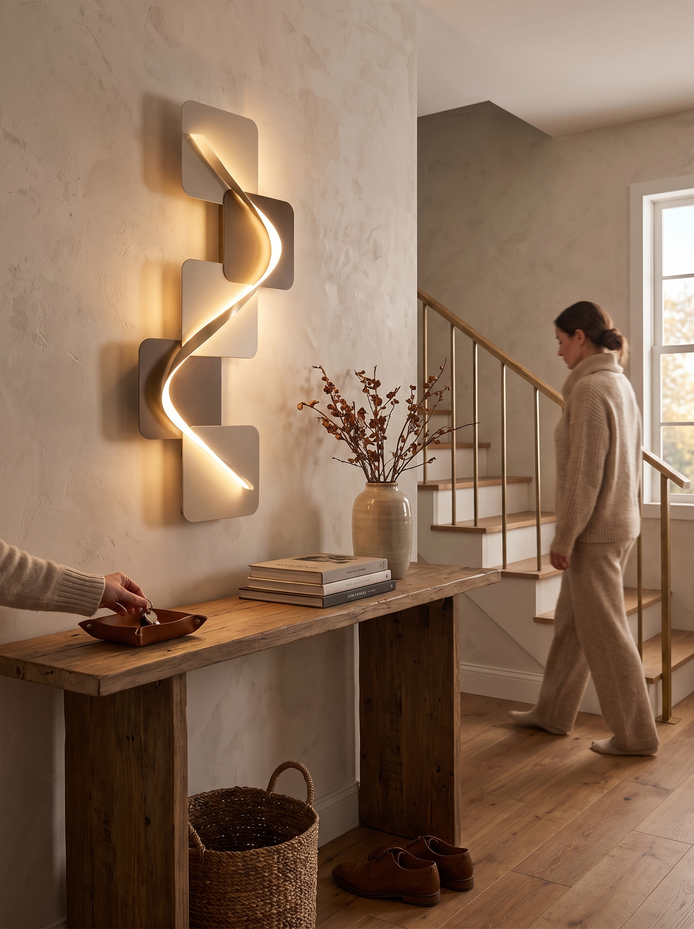 Wave Pattern LED Wall Art Light A Gallery Piece With a Glow