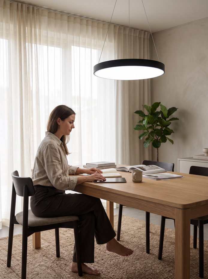 Round LED Ring Pendant Light Clean Light for Clear Thinking