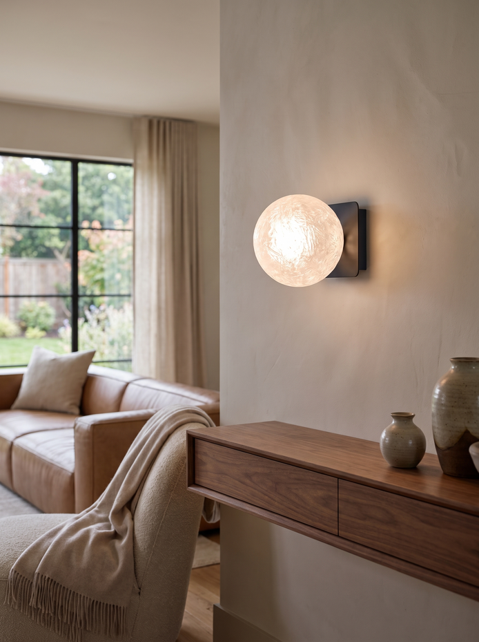 Art Glass Wall Sconce Minimal With a Touch of Luxury