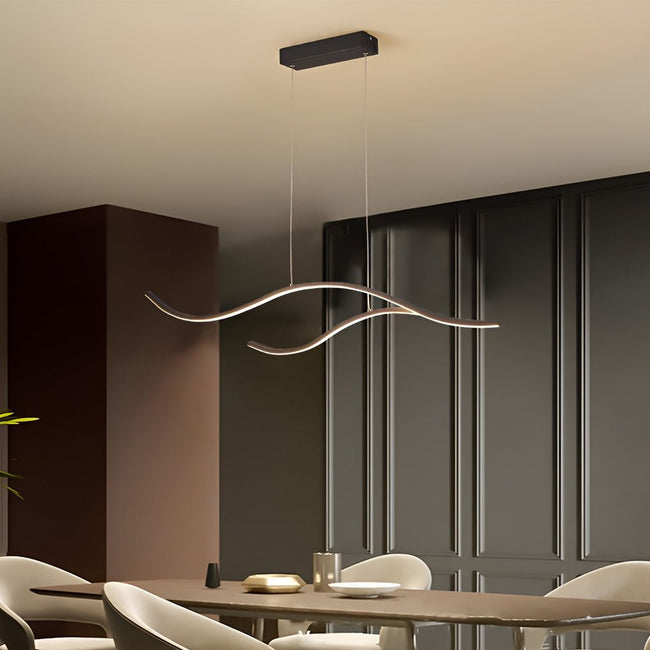 Wavy LED Linear Pendant Light