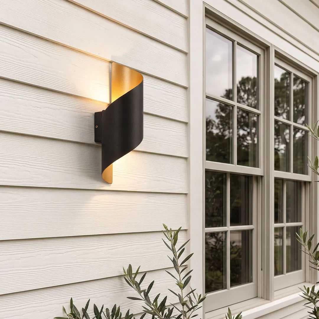 Spiral Outdoor LED Wall Light