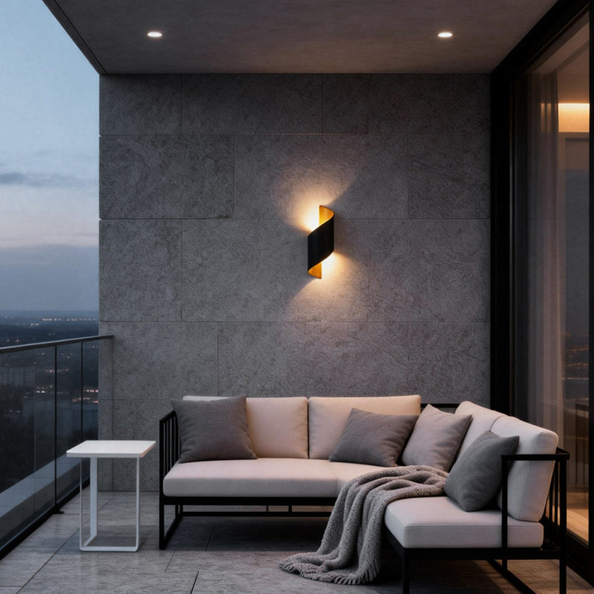 Spiral Outdoor LED Wall Light