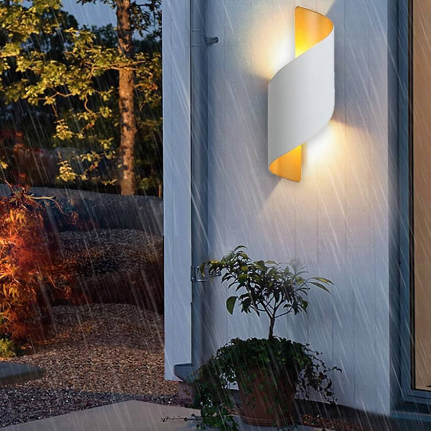 Spiral Outdoor LED Wall Light
