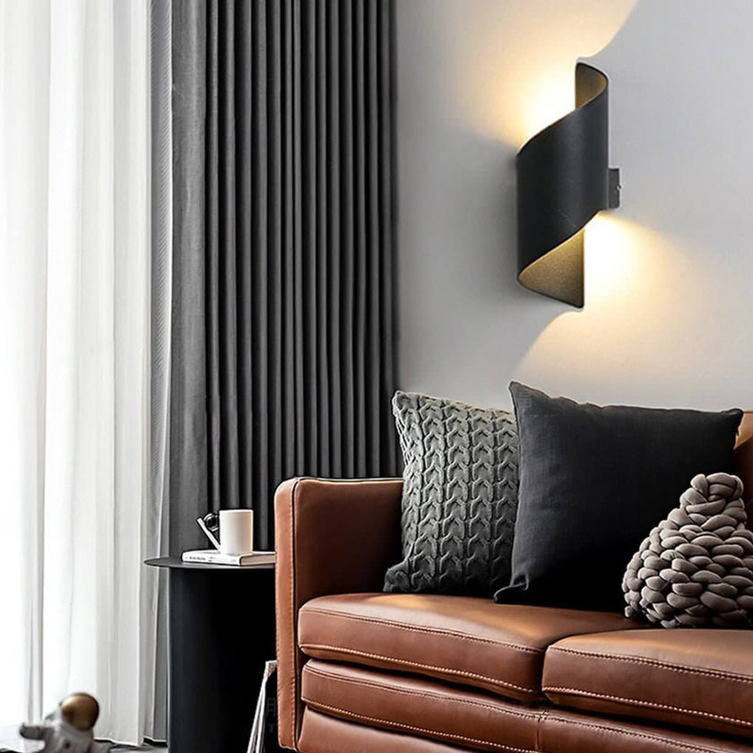 Spiral Outdoor LED Wall Light