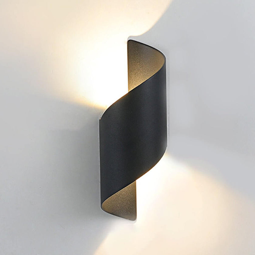 Spiral Outdoor LED Wall Light