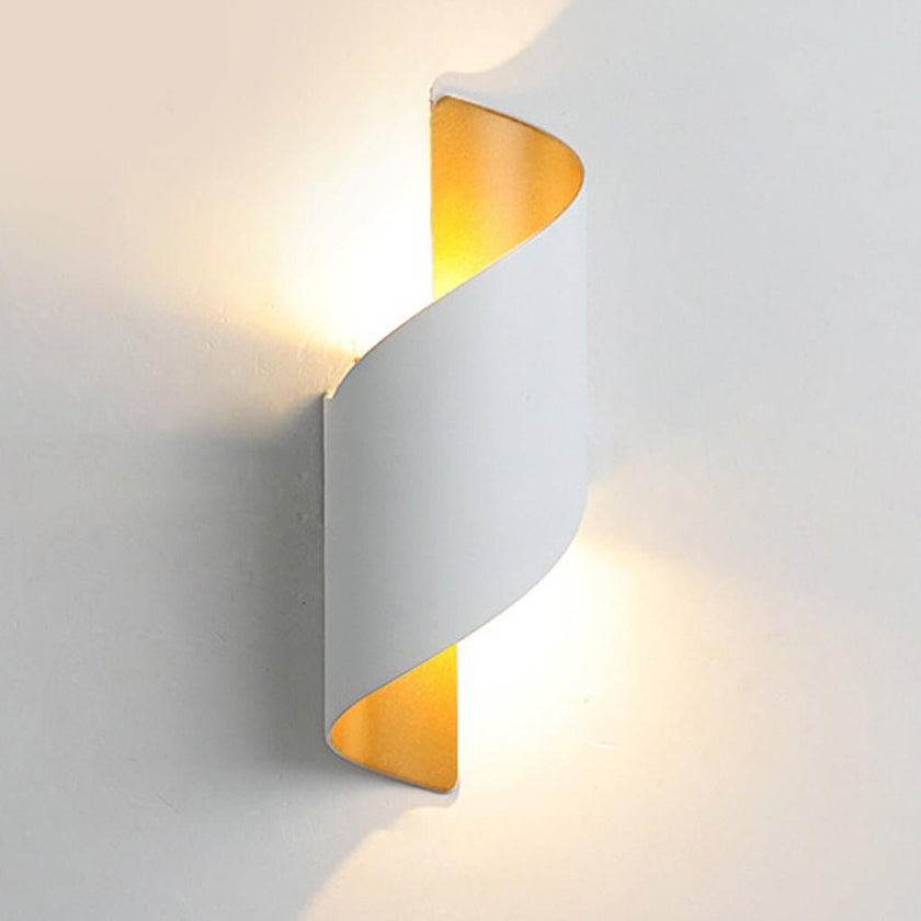 Spiral Outdoor LED Wall Light