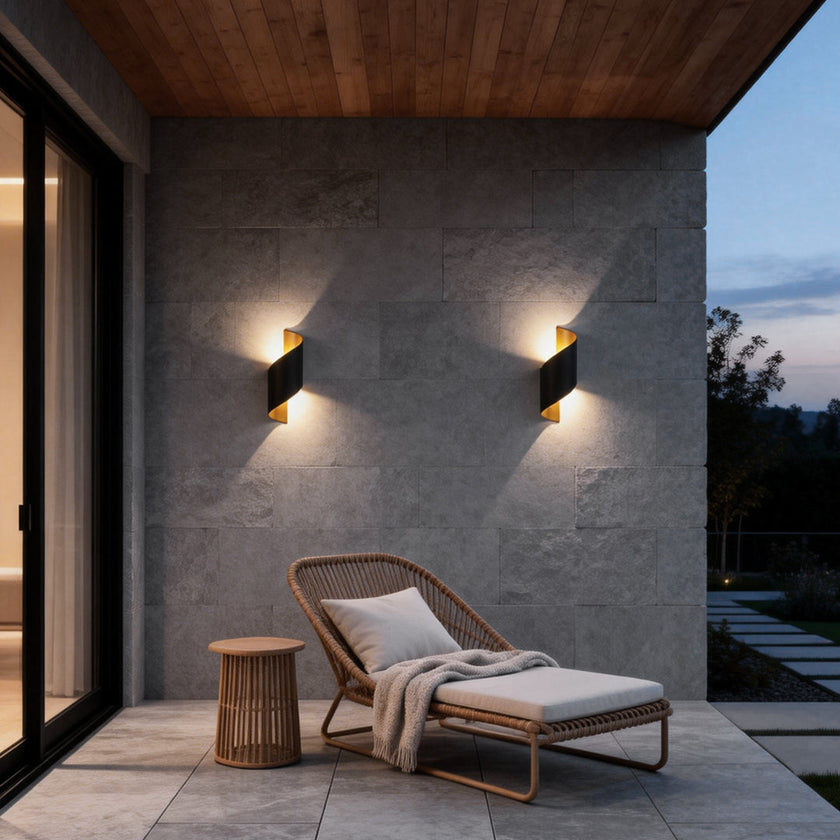 Spiral Outdoor LED Wall Light