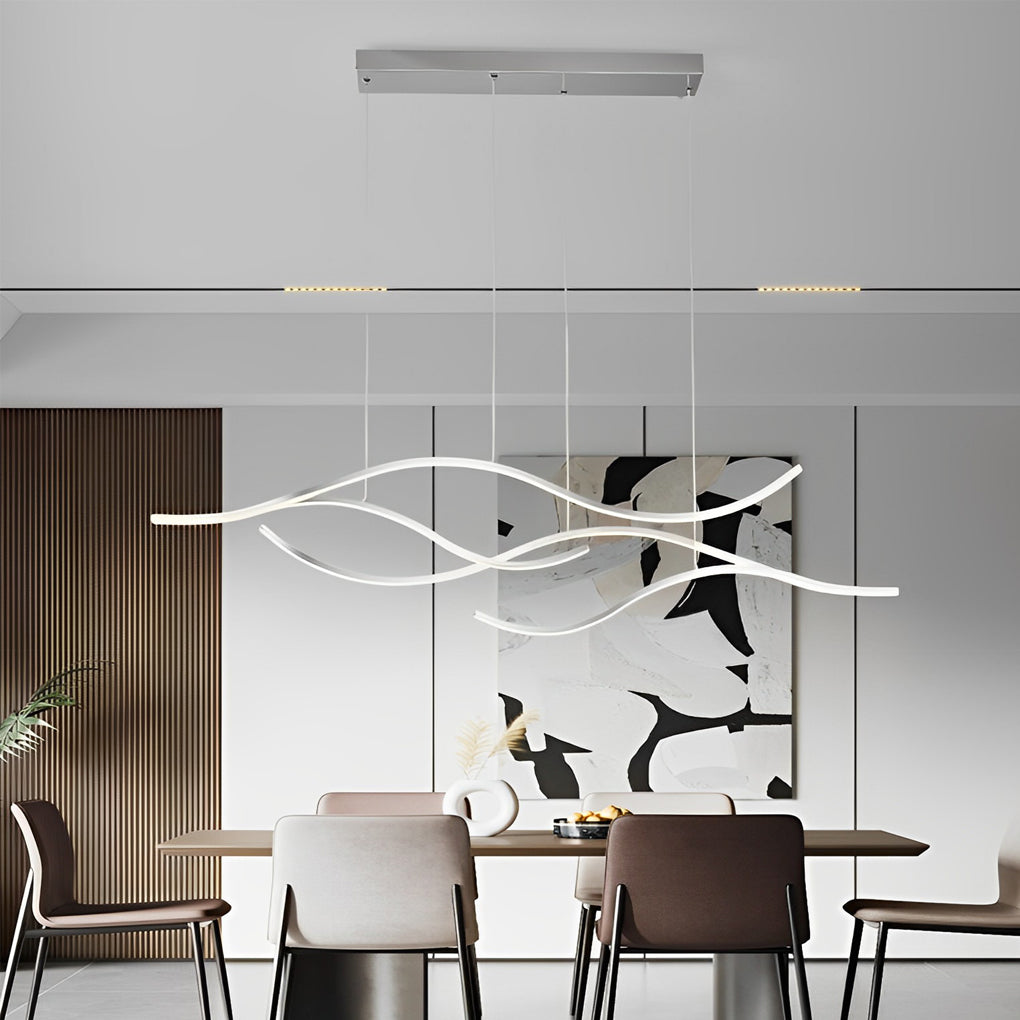 Wavy LED Linear Pendant Light