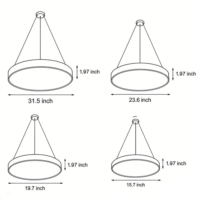 Round LED Ring Pendant Light