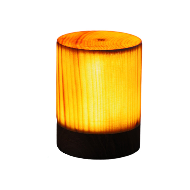 Wood Cube LED Table Lamp