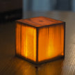 Wood Cube LED Table Lamp
