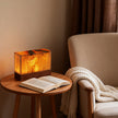 Wood Cube LED Table Lamp
