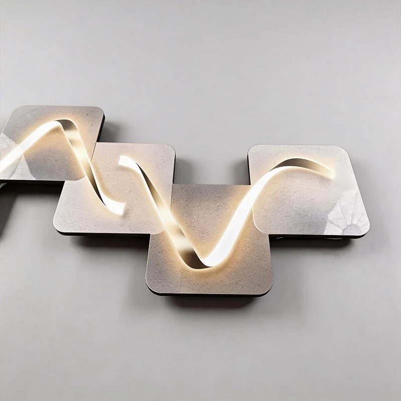 Wave Pattern LED Wall Art Light