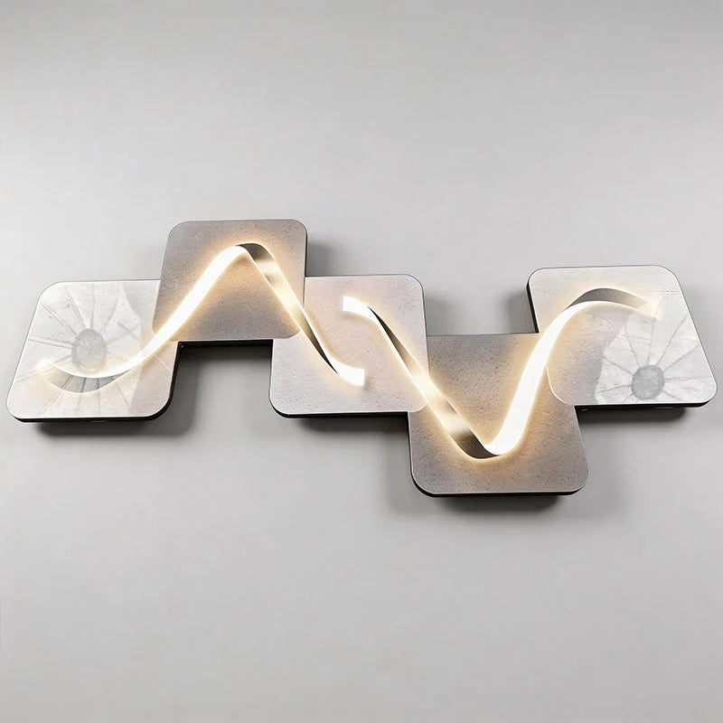 Wave Pattern LED Wall Art Light