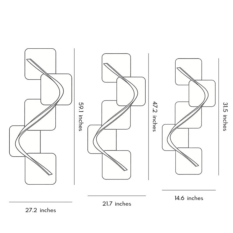 Wave Pattern LED Wall Art Light