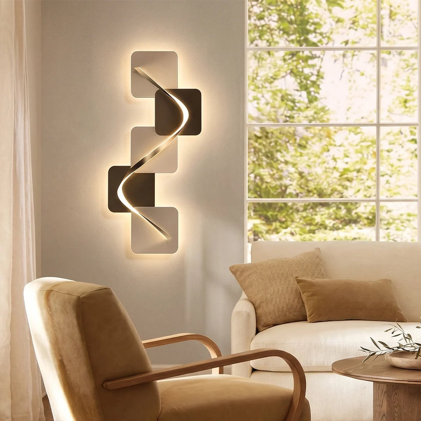 Wave Pattern LED Wall Art Light