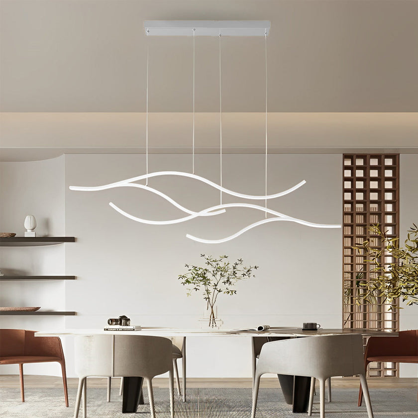 Wavy LED Linear Pendant Light